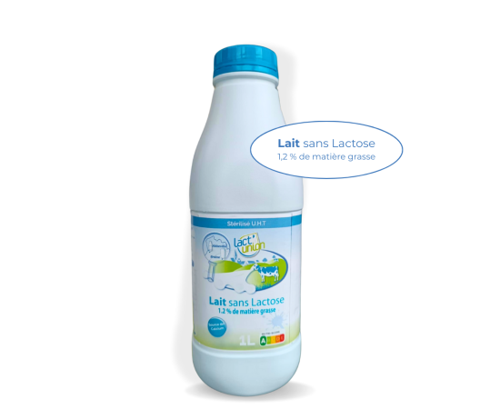 Lait Sans Lactose Stérilisé UHT (Vendu par pack)