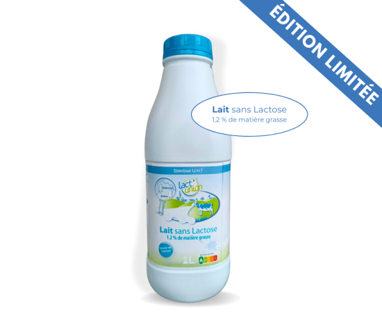Lait Sans Lactose Stérilisé UHT (Vendu par pack)