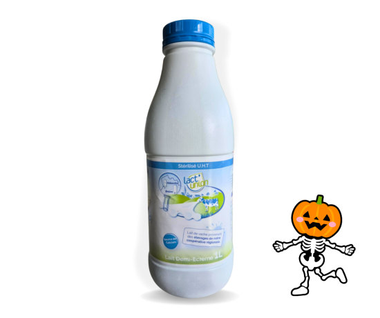 Lait Demi-Ecrémé Stérilisé UHT (Vendu par pack)
